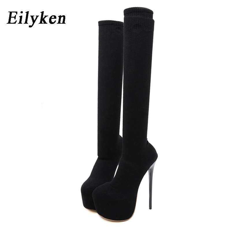 Knee High Sock Women - Eilyken 17 سنتيمتر منصة الكعوب امرأة