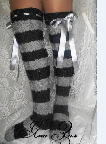Thigh High Sock Stay Up - جوارب نسائية متماسكة عالية الفخذ، جوارب