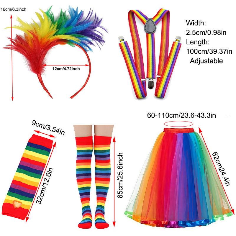 قوس قزح عقال حزام غطاء للأكمام - مراجعة Knee High Sock Women وسعره