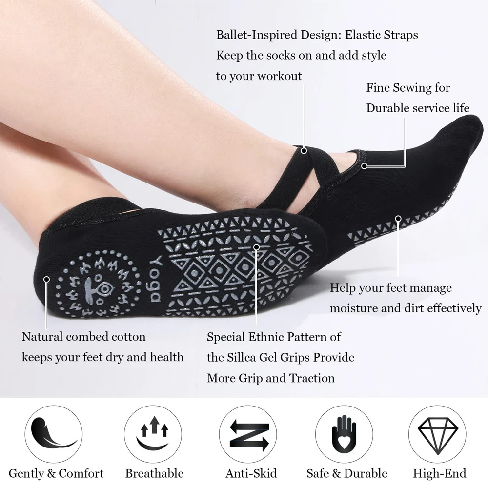 زوج واحد من جوارب اليوغا للنسا - مراجعة Grip Sock Yoga وسعره