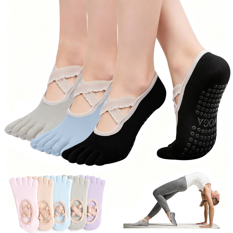 جوارب بيلاتس نسائية مضادة للان - مراجعة No Show Sock Women وسعره