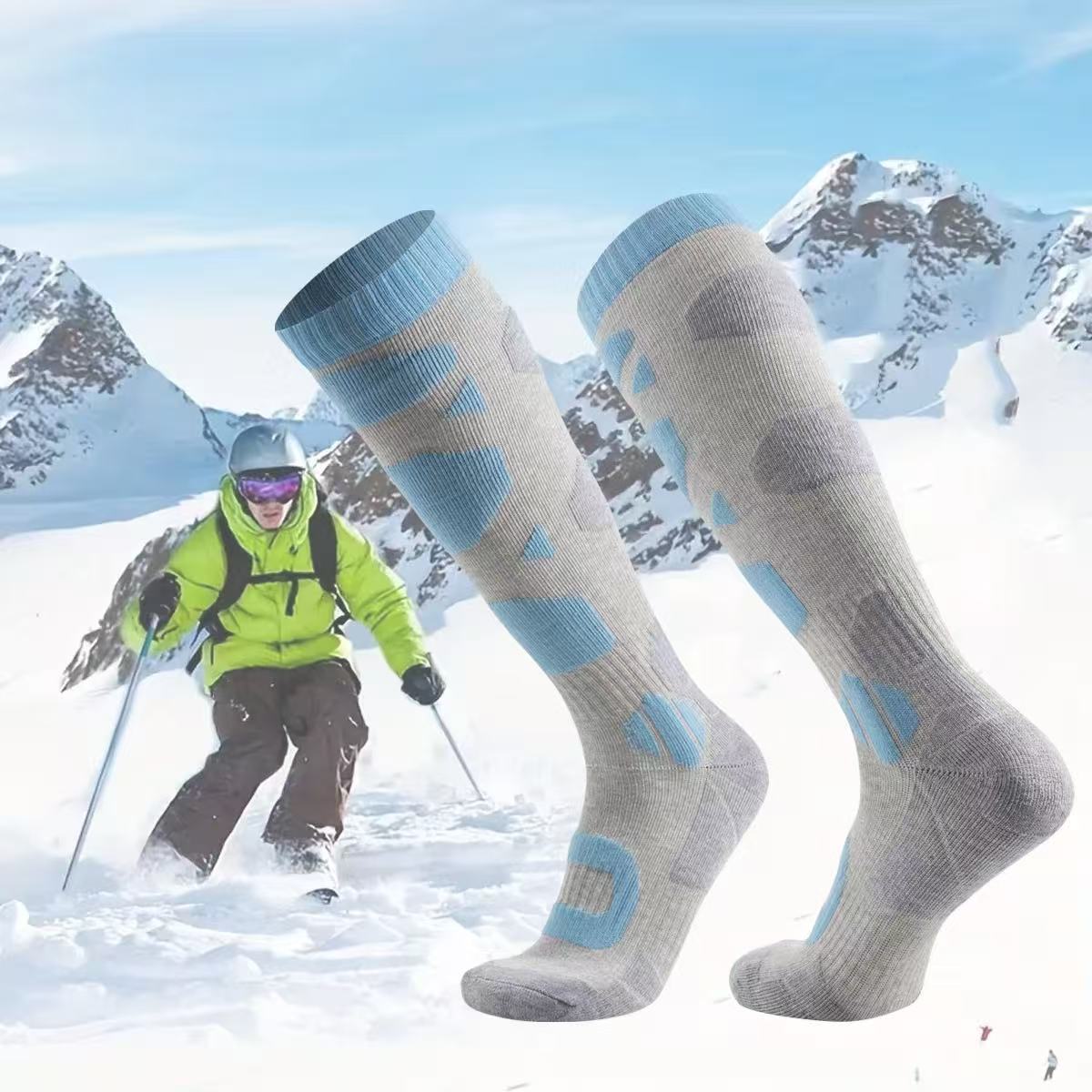 جوارب تزلج شتوية حرارية سميكة  - مراجعة Thermal Sock Winter وسعره