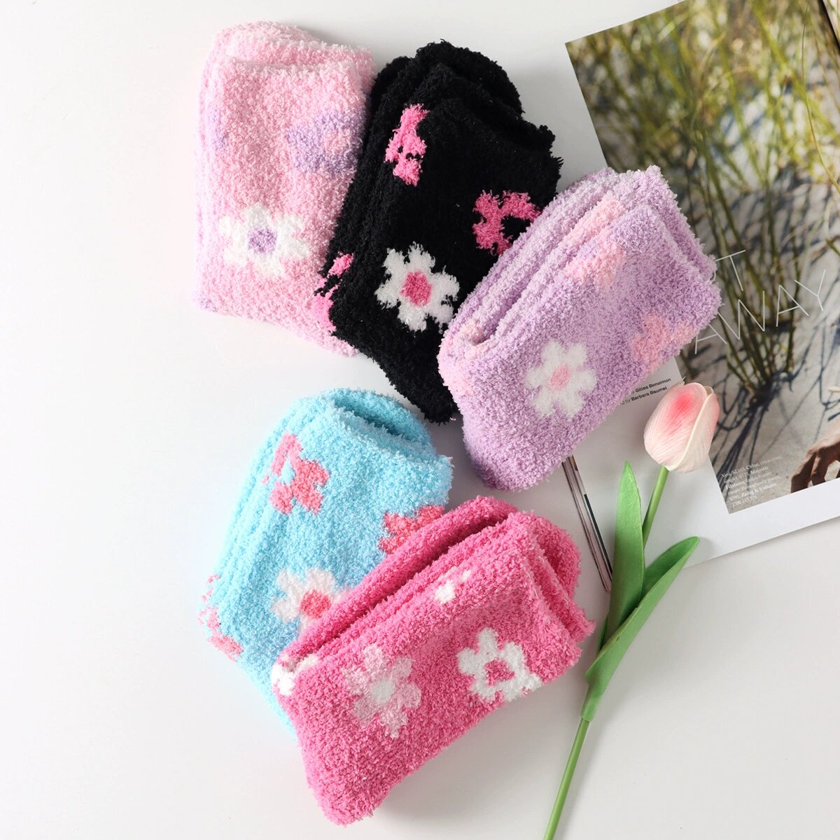 Kawaii لطيف الجوارب الخريف الش - مراجعة Thermal Sock Winter وسعره